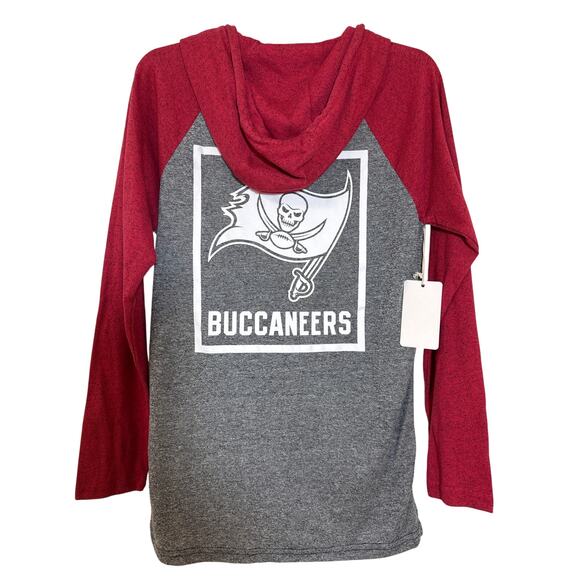 NWT NFL Team Apparel Small Buccaneers Sculpting Comfy Knitwear Collection Hoodie - Picture 3 of 9